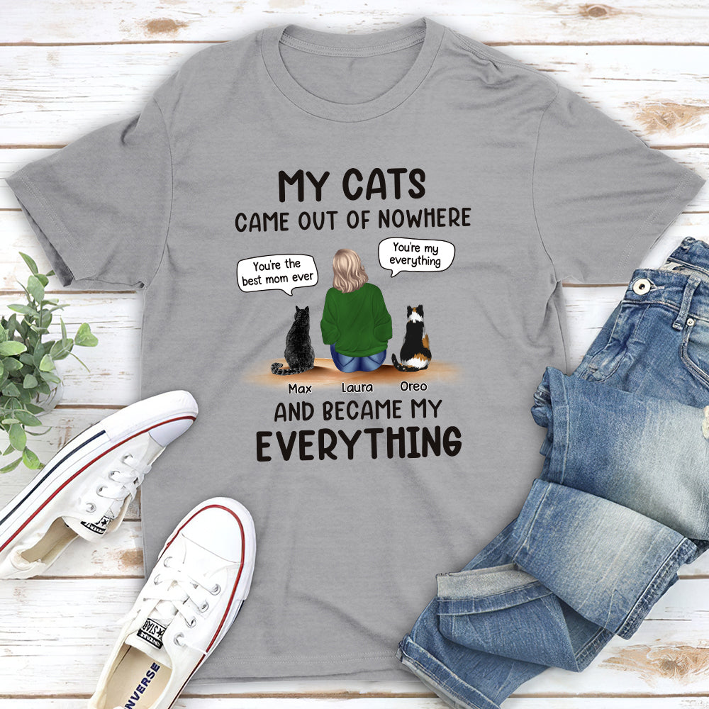 Cats Are My Everything - Personalized Custom Unisex 5.3 oz T-shirt for Pet Lovers