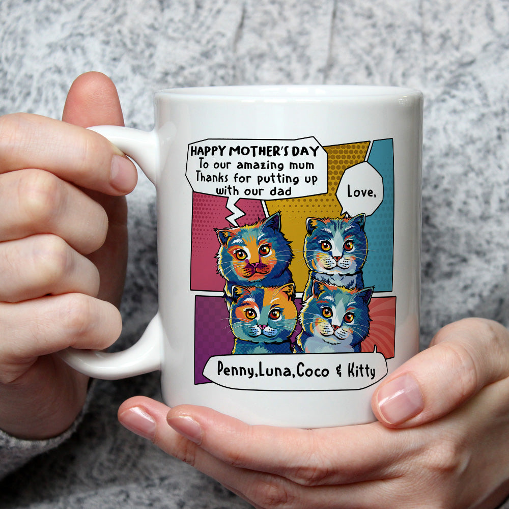 Incredibly Customizable Personalized Cat Dad Coffee Mug