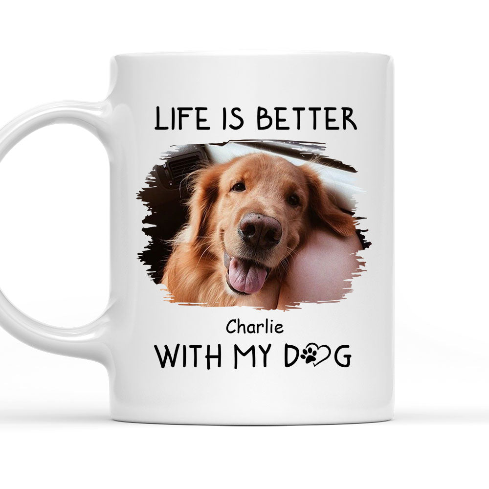 Exquisite Personalized Custom Coffee Mug: Better With Pets Photo