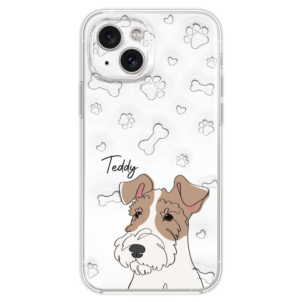 Dog Line - Exclusively Personalized Custom 3D Inflated Effect Phone Case for a Fashionable Look