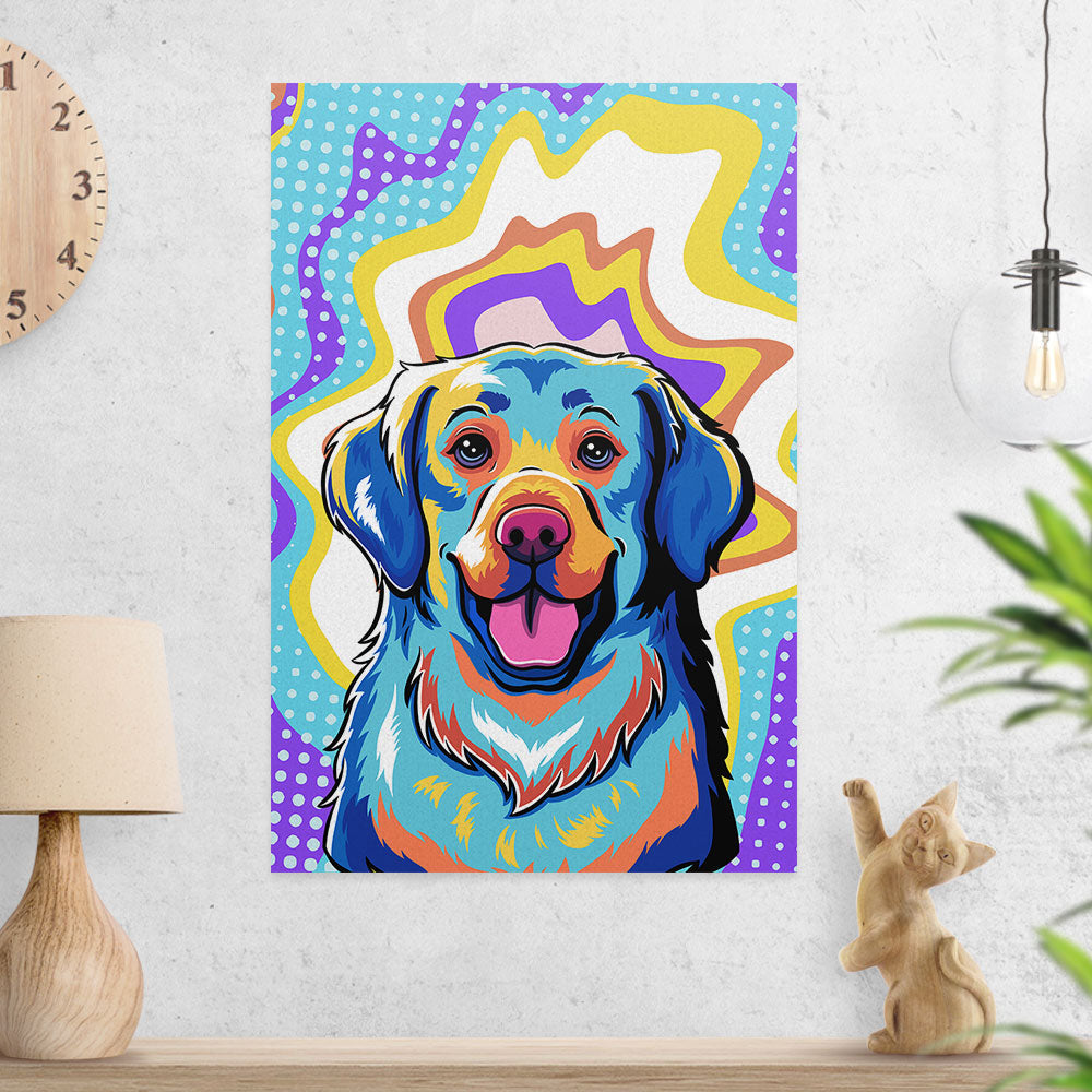 Stunning Golden Retriever Pop Art 3 Poster - Ideal Wall Decor