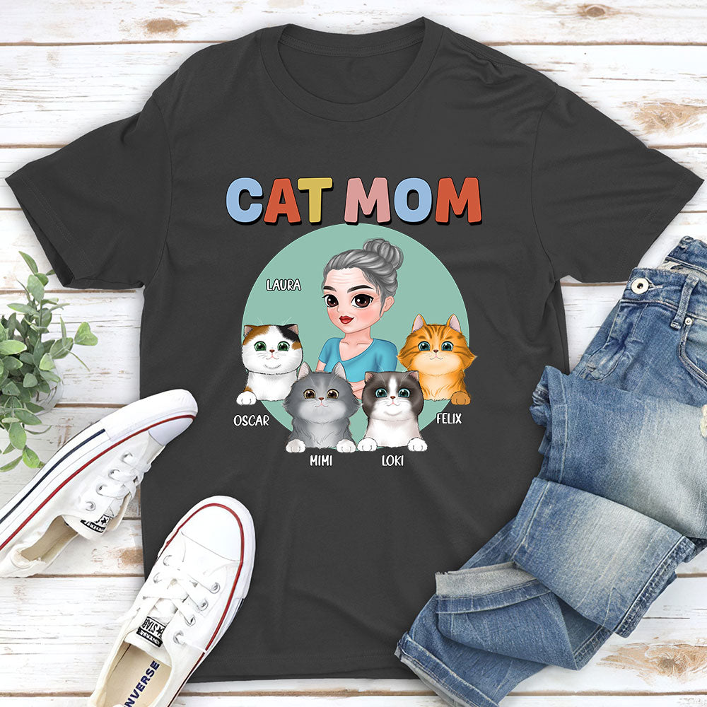 Cat Mom - Exquisite Personalized Custom Premium Men's 4.2 oz T-shirt