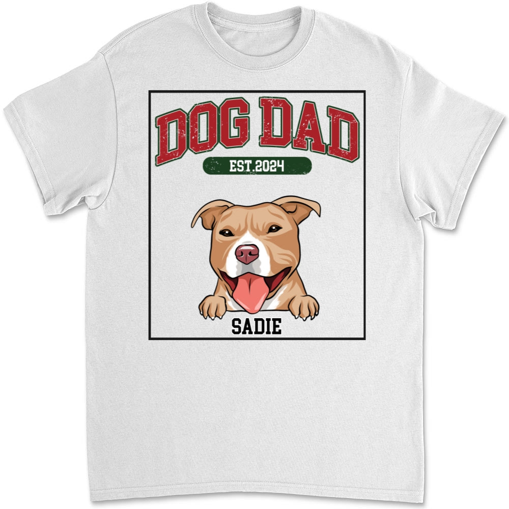 Love You My Mom Dad - Personalized Custom Unisex 5.3 oz T-shirt for Pet Lovers