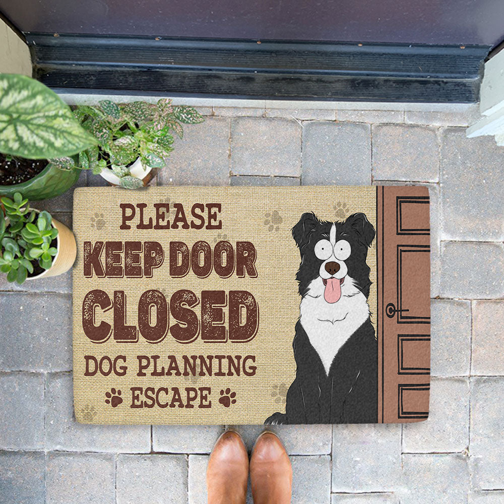 Dog Planning Version 2 - Personalized Custom Doormat with Sublimation Printing for Pet Lovers