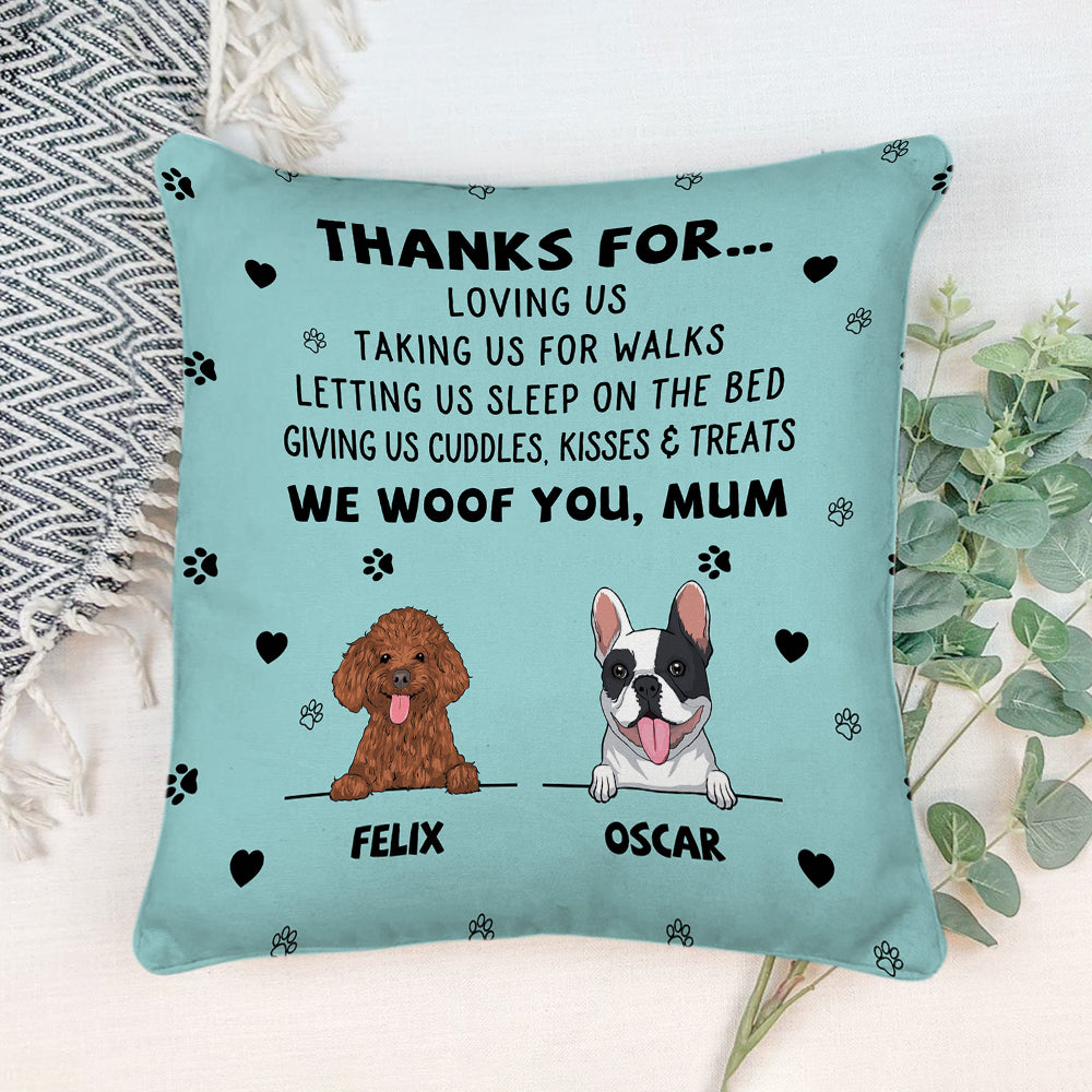 Personalized Custom Throw Pillow - Ideal Dog Appreciation Gift
