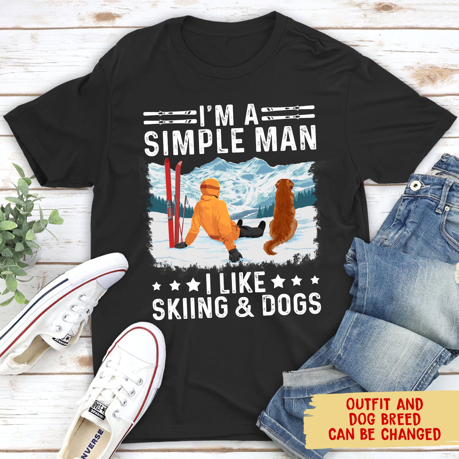 I'm A Simple Man - Personalized Custom Unisex 5.3 oz T-shirt for Pet Lovers