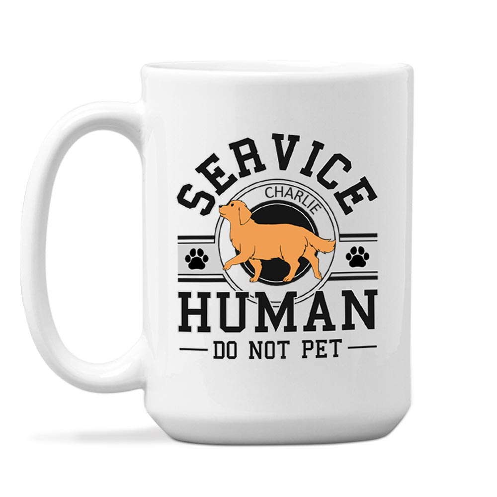 Service Human Logo - Personalized Custom 11oz/15oz Coffee Mug for Pet Lovers