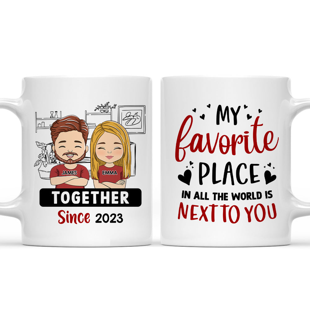 Next To You - Customizable Personalized Coffee Mug for Couples