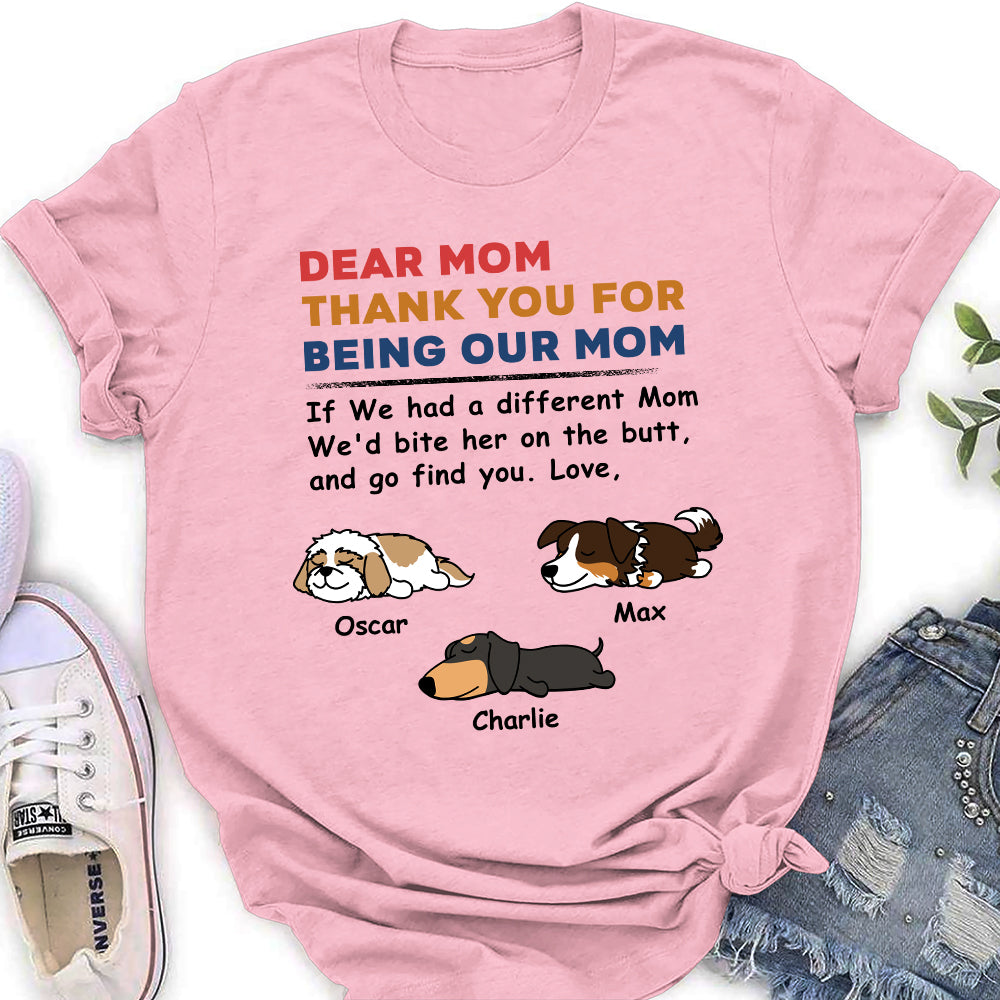 Bite The Butt - Stylish Personalized Custom Women's T-shirt for Pet Lovers
