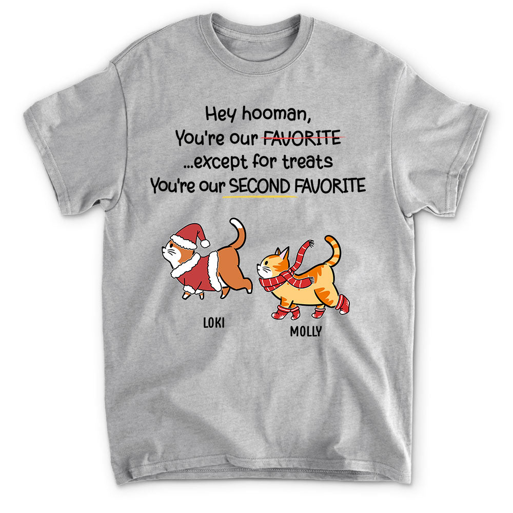 Cat Lovers' Second Favorite - Personalized Custom Unisex 5.3 oz T-shirt