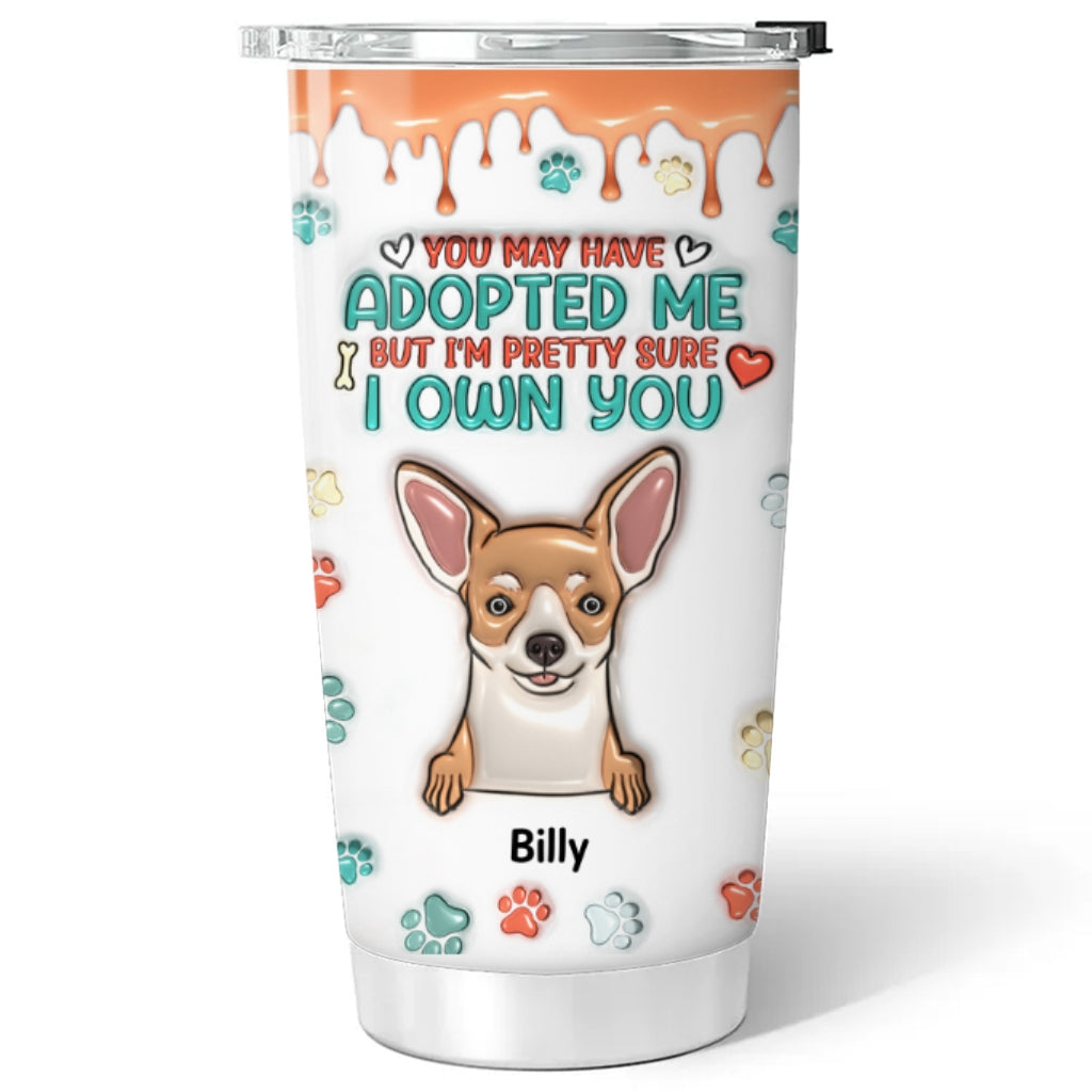 I Am Pretty Sure I Own You - Personalized Custom 3D Inflated Effect 20oz Stainless Steel Tumbler with Thousands of Cool Designs