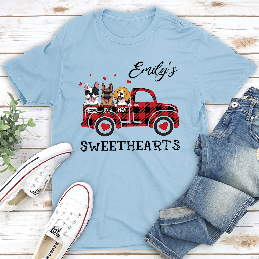Sweethearts - Personalized Custom Unisex 5.3 oz T-shirt for Pet Lovers