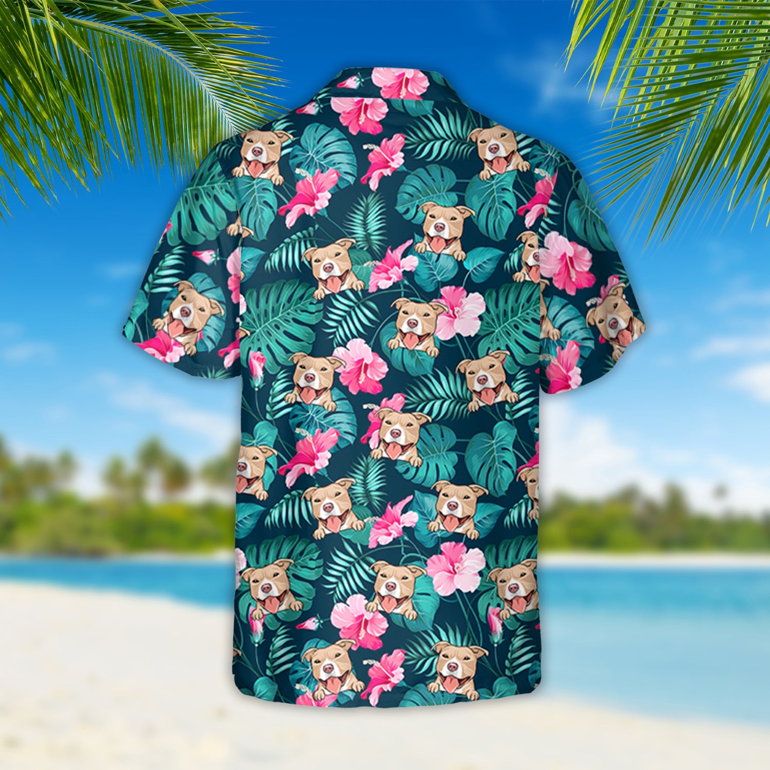 Unique Tropical Dog Pattern - Personalized Custom Hawaiian Shirt for Pet Lovers