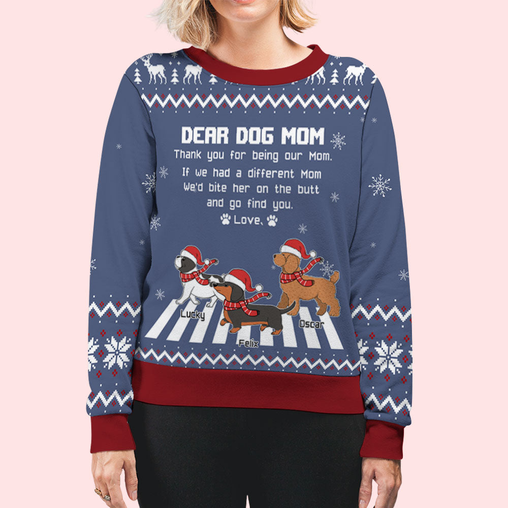 Thank You My Mom/Dad - Personalized Custom All-Over-Print Unisex 8.8 oz Polyester Blend Sweatshirt for Pet Lovers