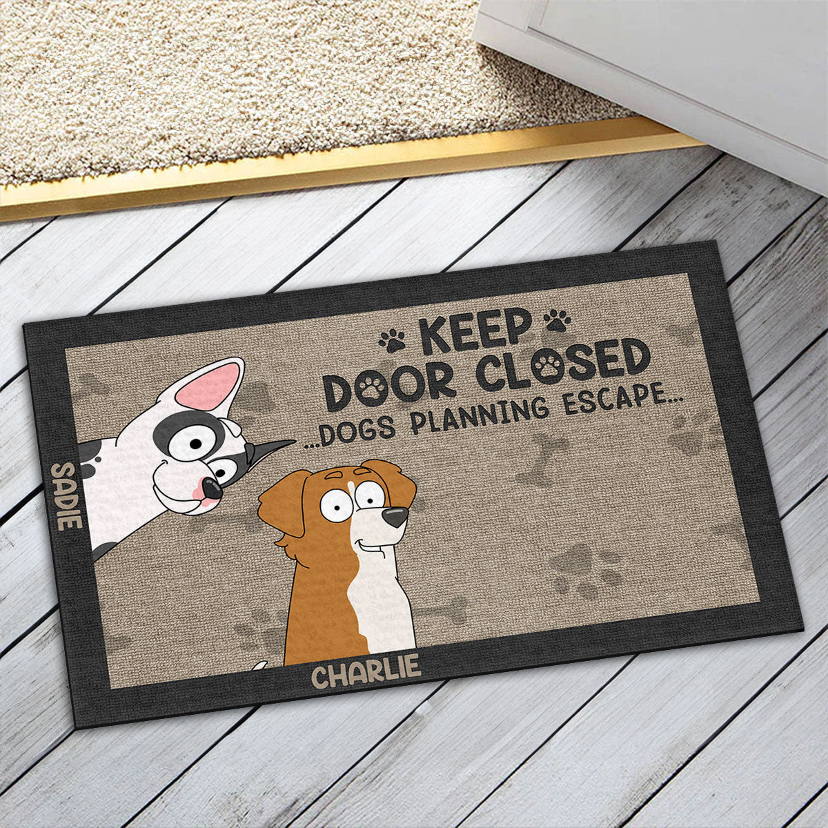 Personalized Custom Dog or Cat Doormat to Keep Door Closed - Ideal for Pet Lovers