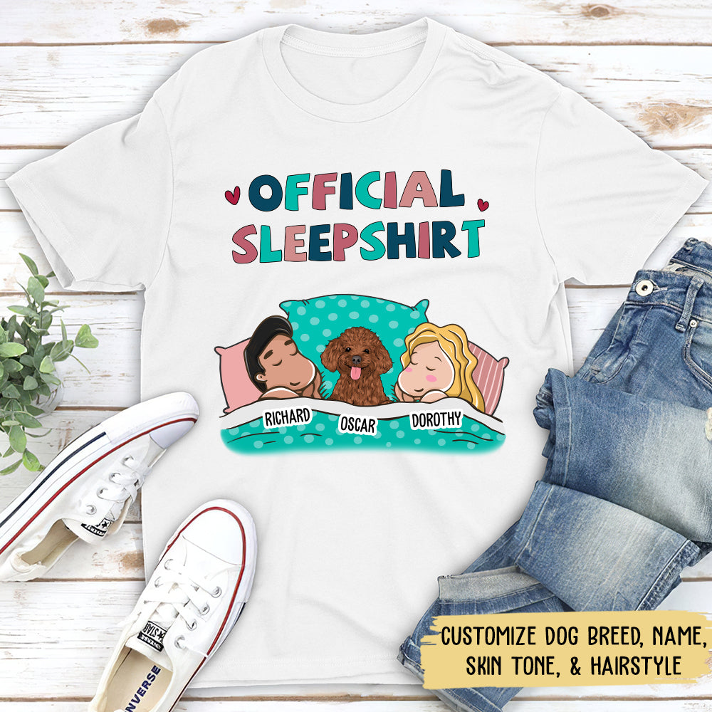 Personalized Custom Unisex Pet Sleepshirt T-shirt for Couples - 5.3 oz