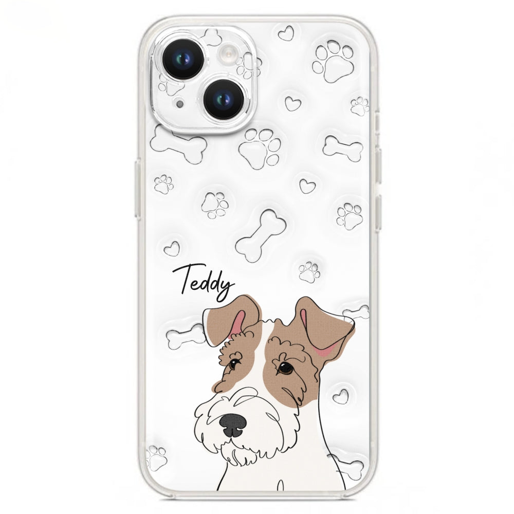 Dog Line - Exclusively Personalized Custom 3D Inflated Effect Phone Case for a Fashionable Look