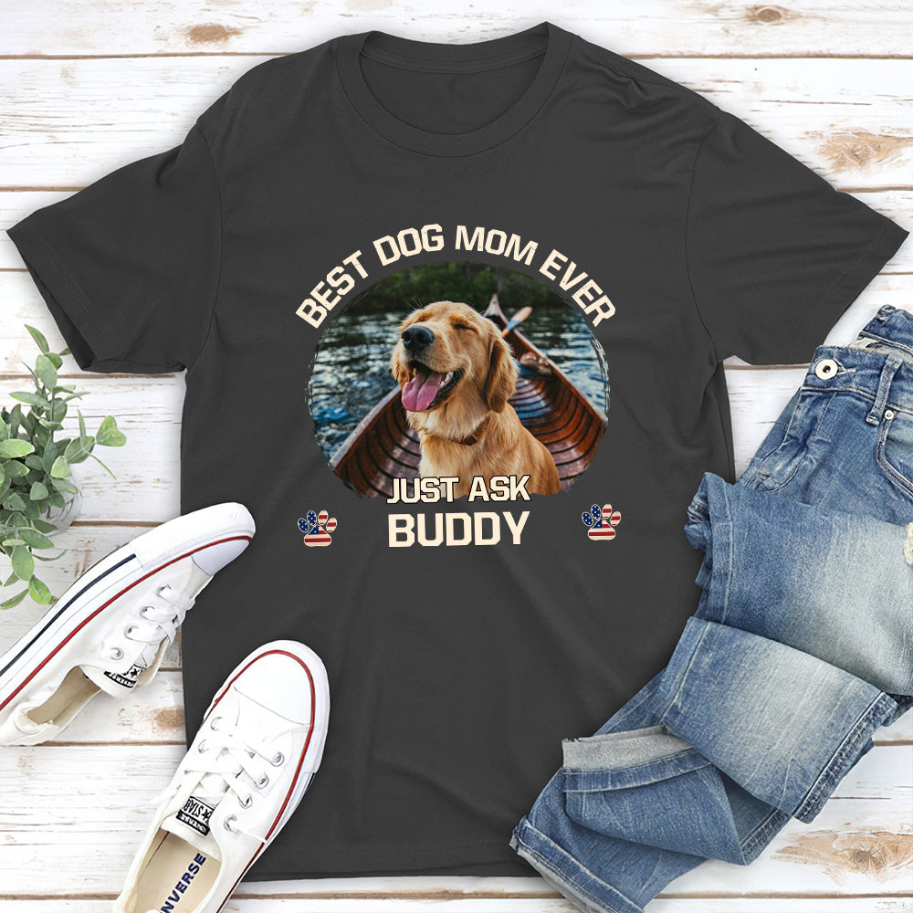 American Best Mom/Dad - Personalized Custom Unisex 5.3 oz T-shirt for Pet Lovers