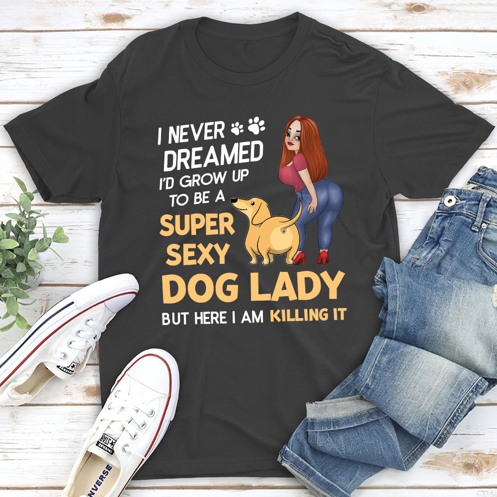 Sexy Dog Lady - Personalized Custom Unisex 5.3 oz Heavy Cotton T-shirt for Pet Lovers
