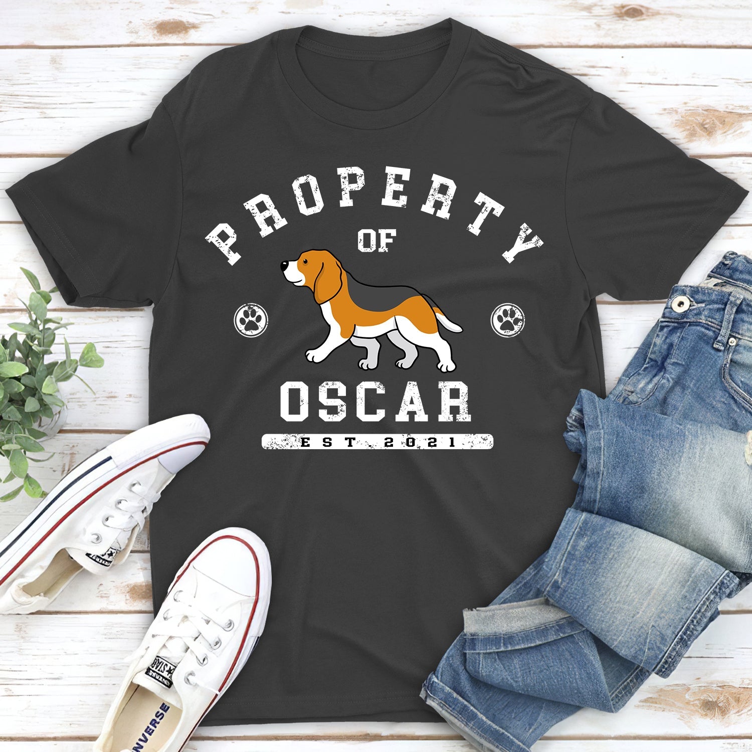 Customizable Premium Personalized Dog Lover T-shirt - 4.2 oz Men's Fit