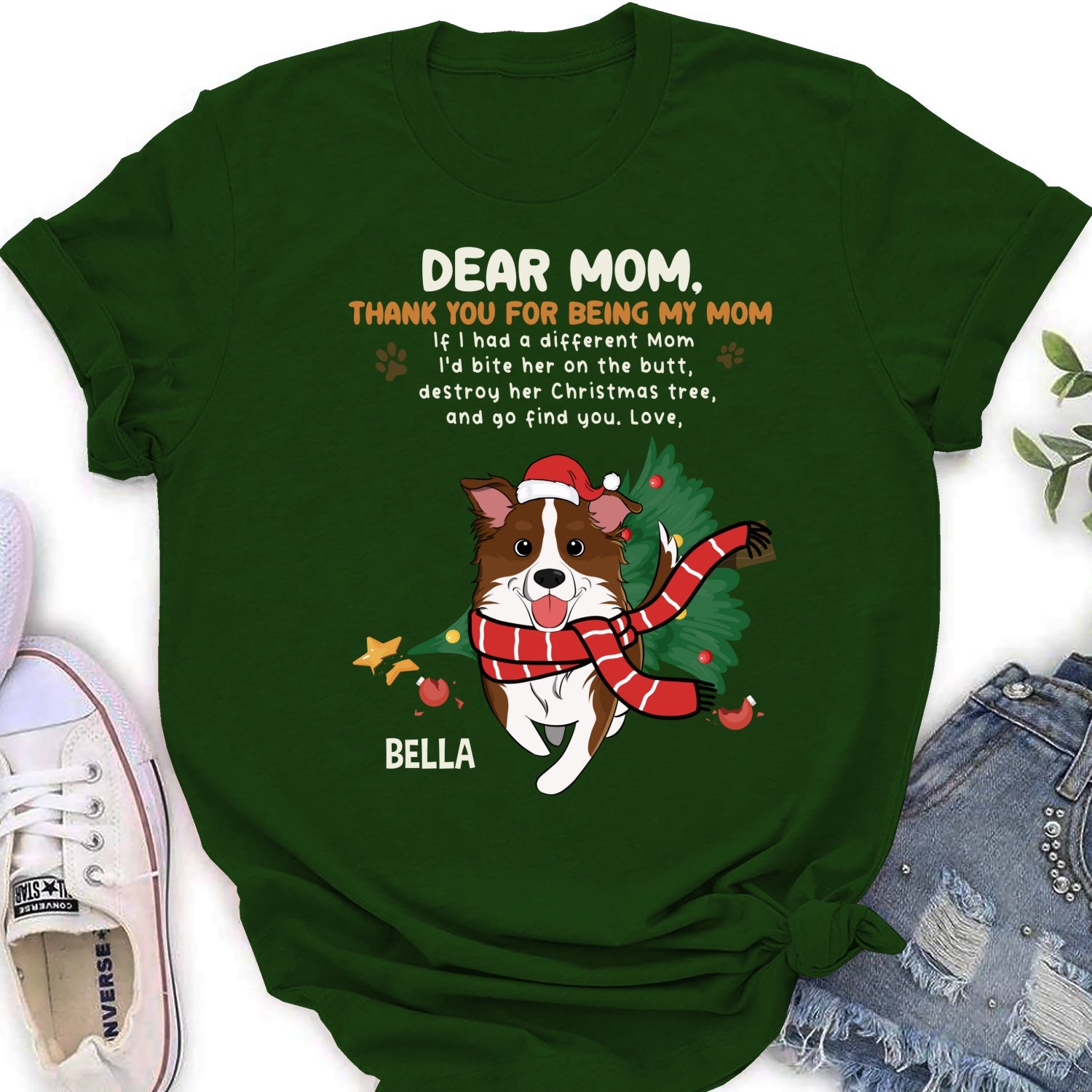 Thank You For Being My Dad Mom - Personalized Custom Women's Cotton Blend T-shirt for Pet Lovers