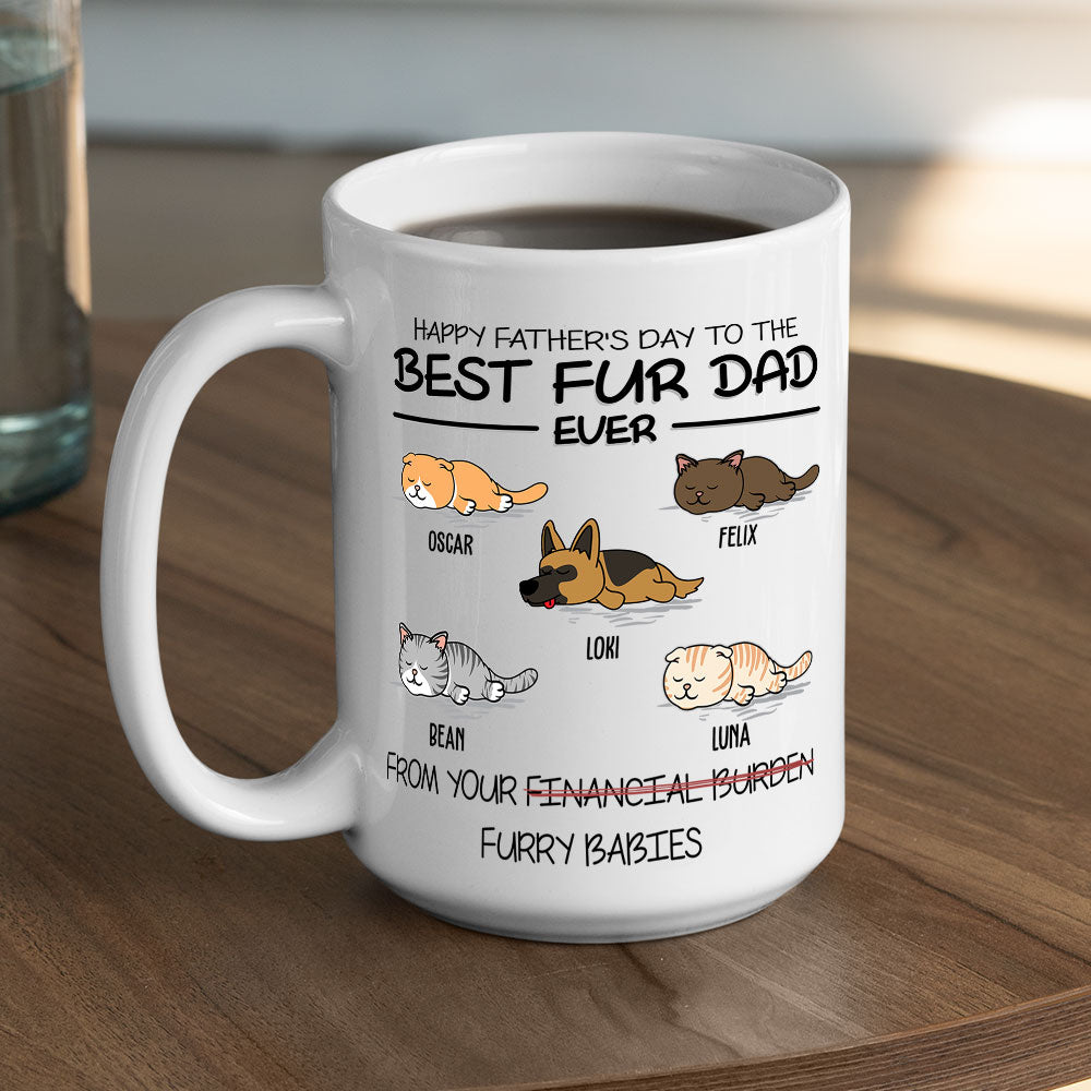 Best Pet Dad Ever - Personalized Custom 11oz/15oz Coffee Mug for Pet Lovers