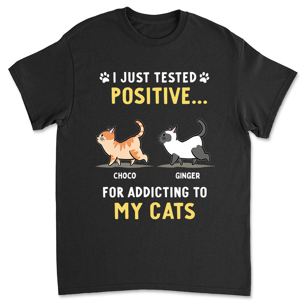 Addicting To Cats - Personalized Custom Unisex 5.3 oz T-shirt for Pet Lovers