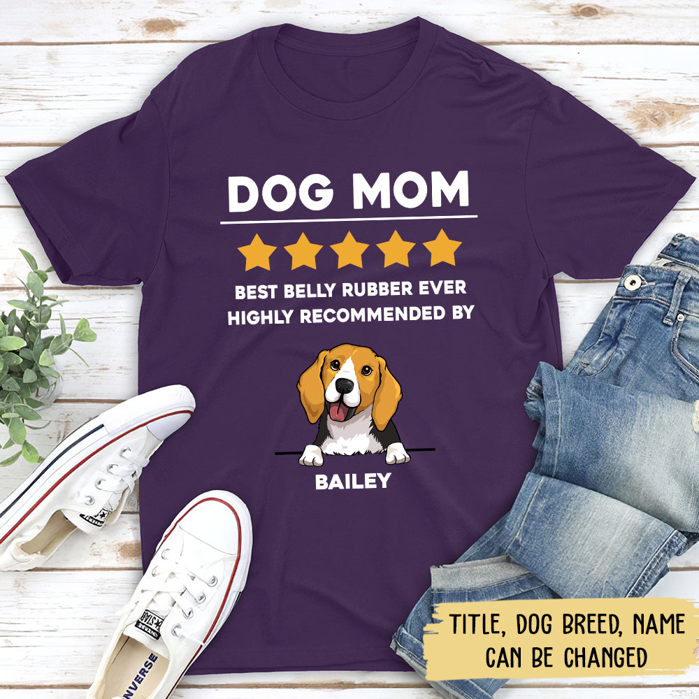 Review Personalized Custom Unisex Dog Mom/Dad T-shirt - 5.3 oz Heavy Cotton