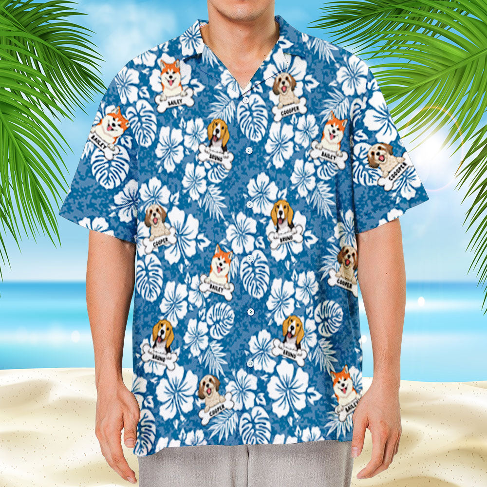 Unique Dog Pattern - Personalized Custom Hawaiian Shirt for Pet Lovers