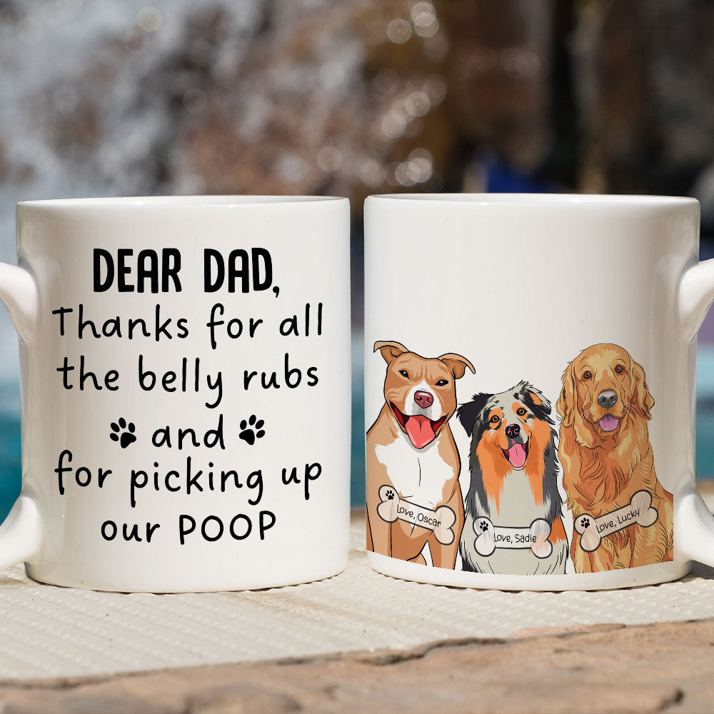 Pick Up Dog Poop - Personalized 11oz Custom Coffee Mug for Pet Lovers