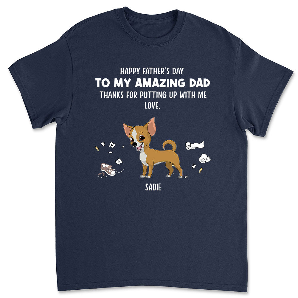Personalized Custom Premium 'Thanks Dad' Dog-themed T-shirt for Pet Lovers