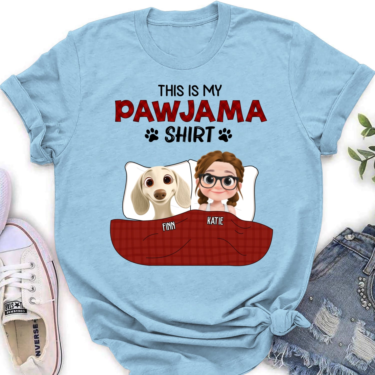New Style Pawjama Personalized Custom Women's T-Shirt - Perfect Gift for Pet Lovers