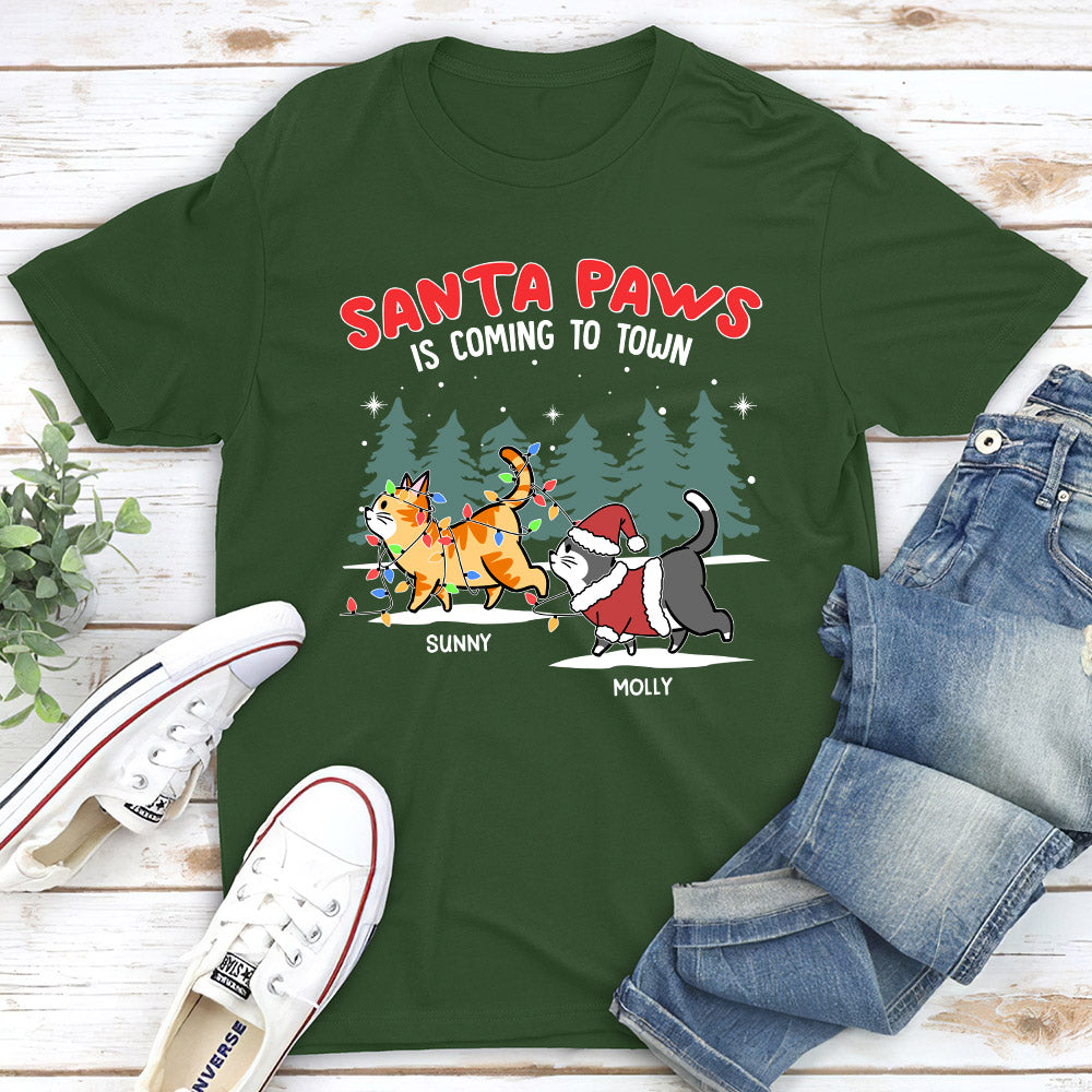The Santa Paws - Personalized Custom Unisex 5.3 oz T-shirt for Pet Lovers