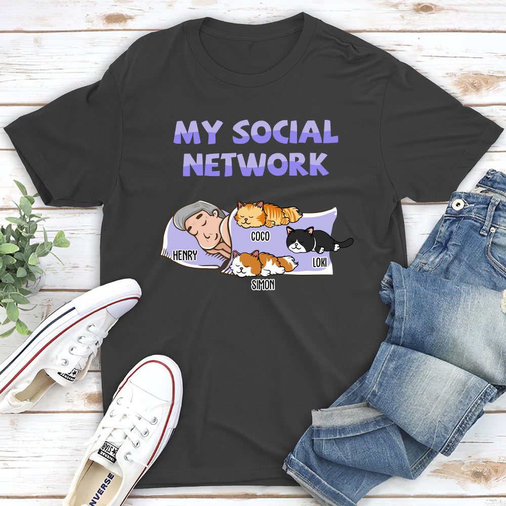 My Social Network - Personalized Custom Unisex 5.3 oz T-shirt for Pet Lovers