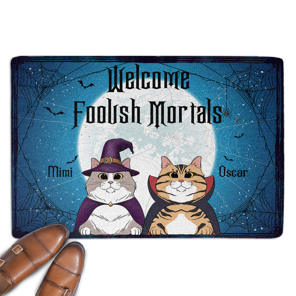 Foolish Mortals - Exquisite Personalized Custom Doormat with Dog's Picture for Pet Lovers