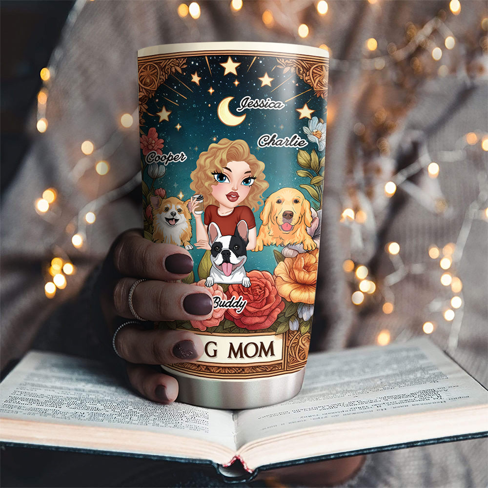 Best Dog Mom Ever Personalized Custom Tarot Design 20oz Stainless Steel Tumbler