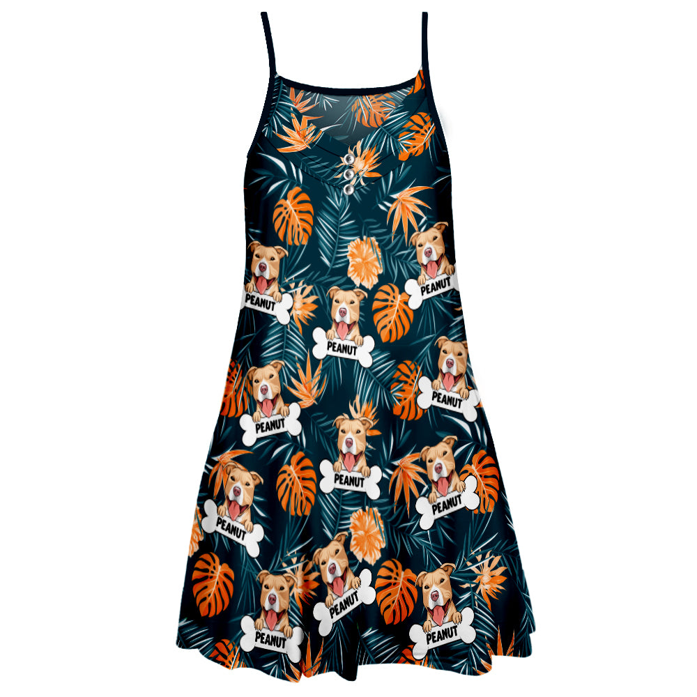 Dog Leaf - Exclusive Personalized Custom Strap Dress for Pet Lovers