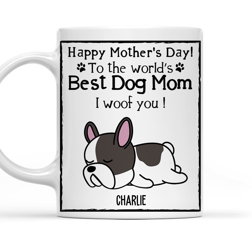 Unique Personalized Custom 'You Are The Best Dog Mom' Coffee Mug for Pet Lovers
