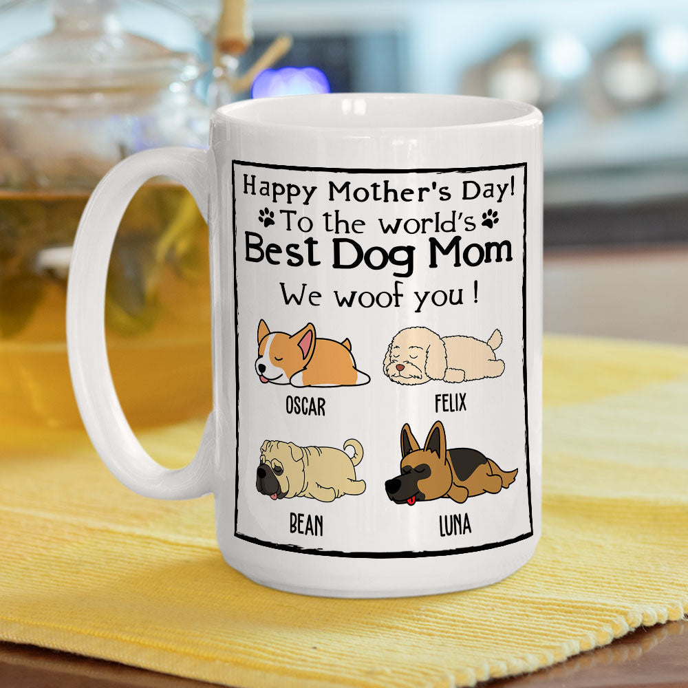 Unique Personalized Custom 'You Are The Best Dog Mom' Coffee Mug for Pet Lovers