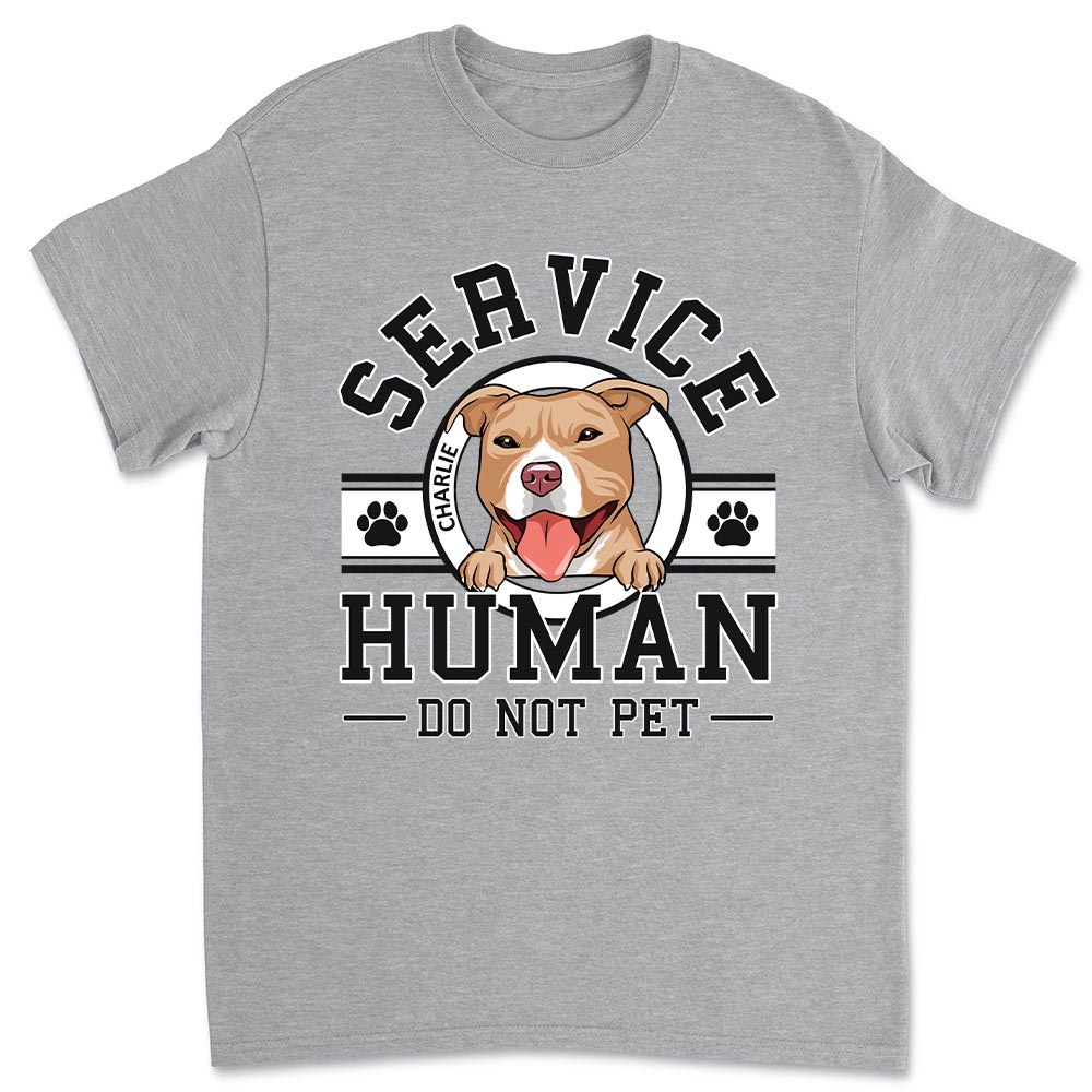 Customizable Dog Service Human Logo Personalized Unisex 5.3 oz T-shirt for Pet Lovers
