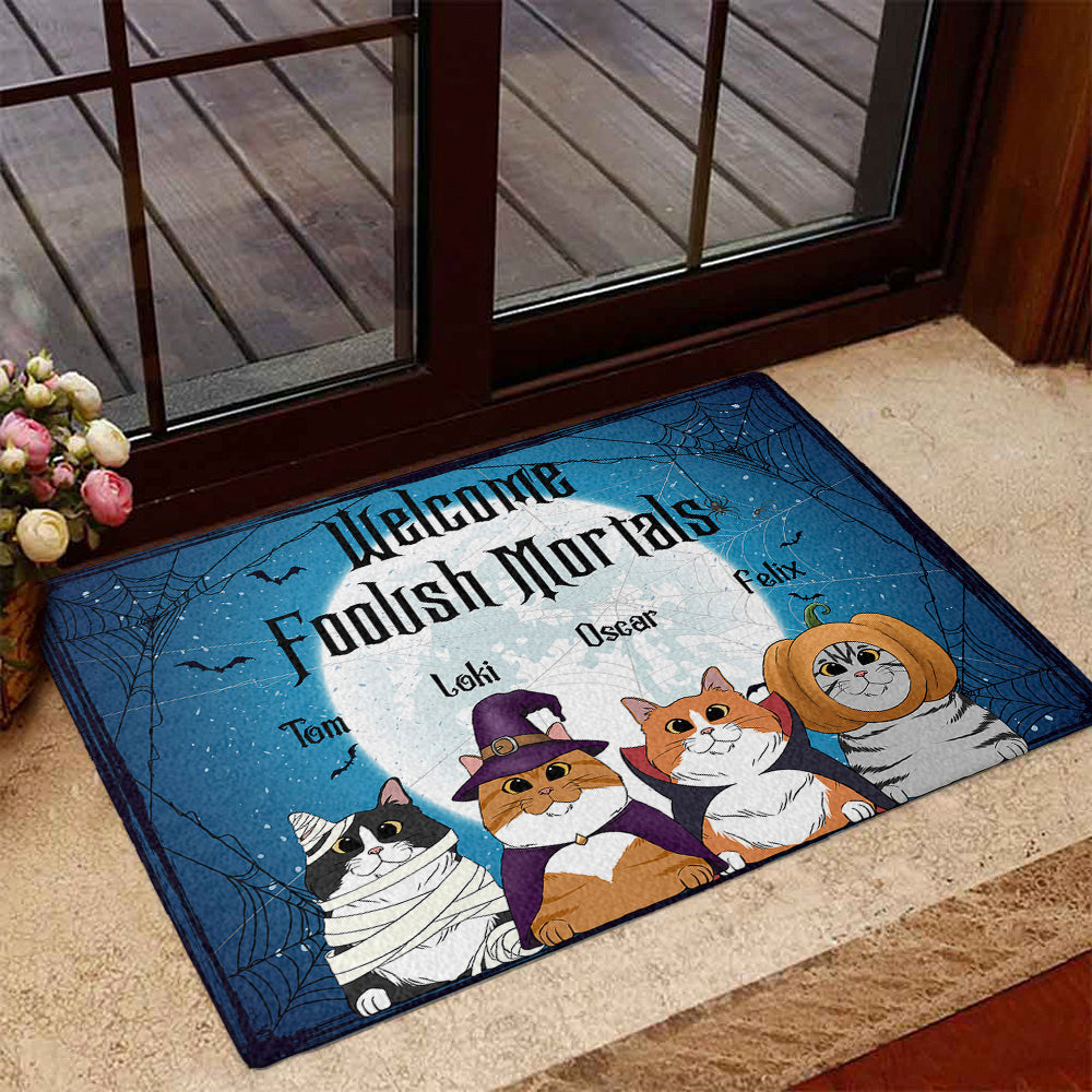 Foolish Mortals - Exquisite Personalized Custom Doormat with Dog's Picture for Pet Lovers