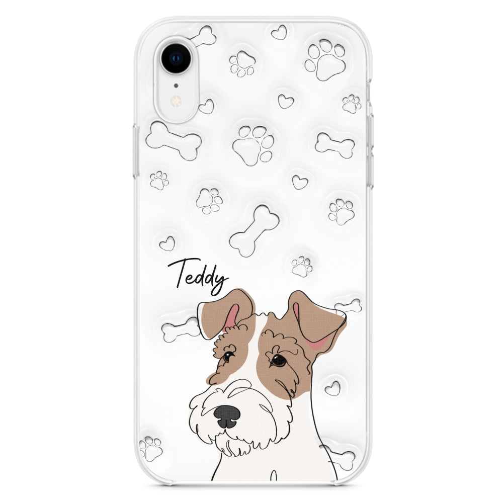 Dog Line - Exclusively Personalized Custom 3D Inflated Effect Phone Case for a Fashionable Look