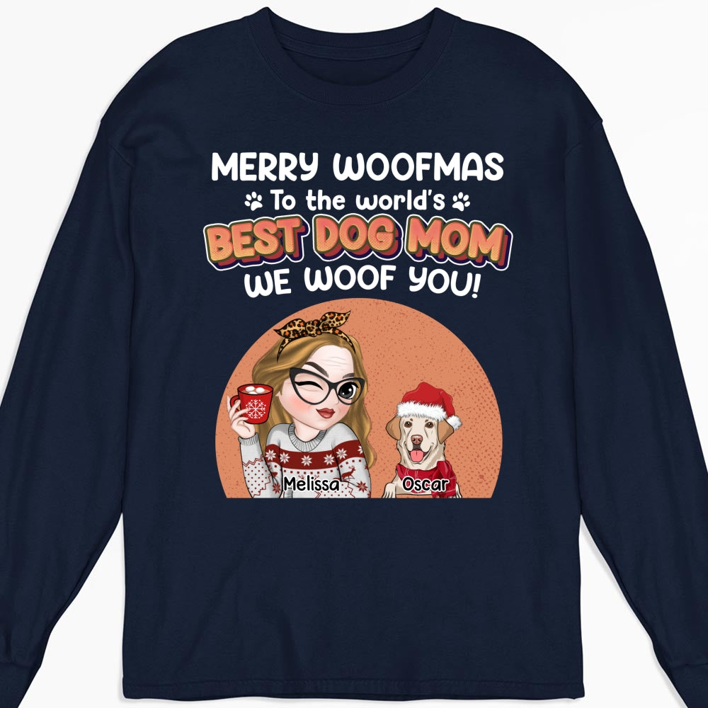 I Have A Best Dog Mom - Customizable Personalized Long Sleeve Unisex T-shirt
