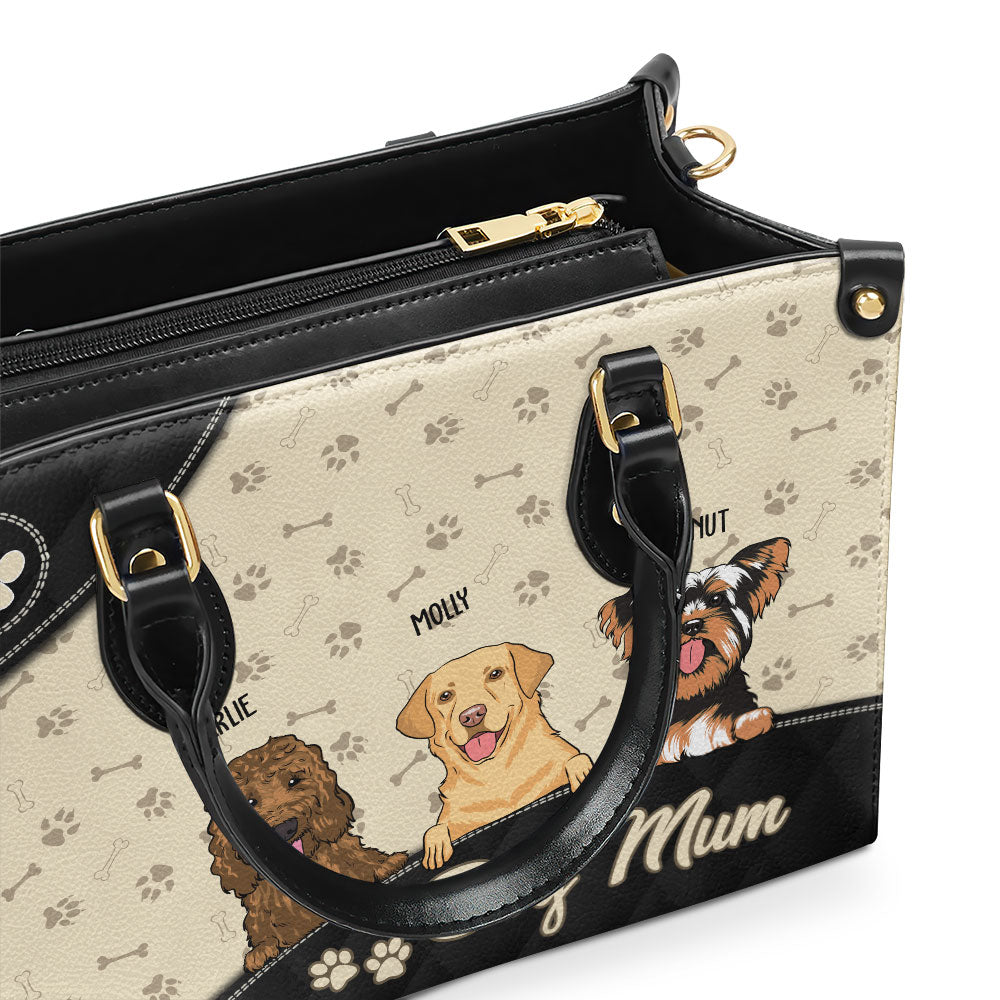 Cool Dog Mom - Customizable Personalized Premium Imitation Leather Handbag