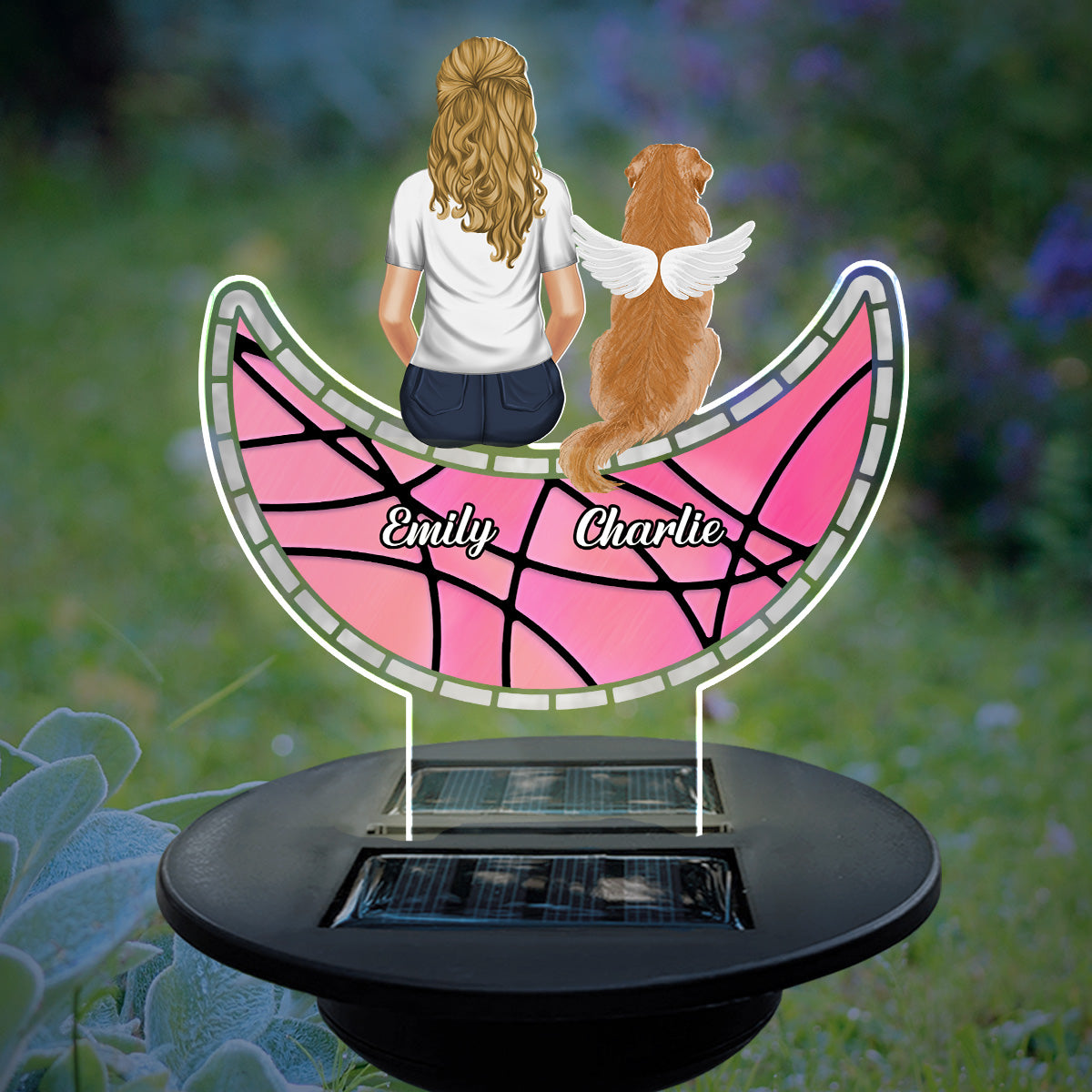 Always With You - Personalized Custom Solar Photo Light with Acrylic Ornament