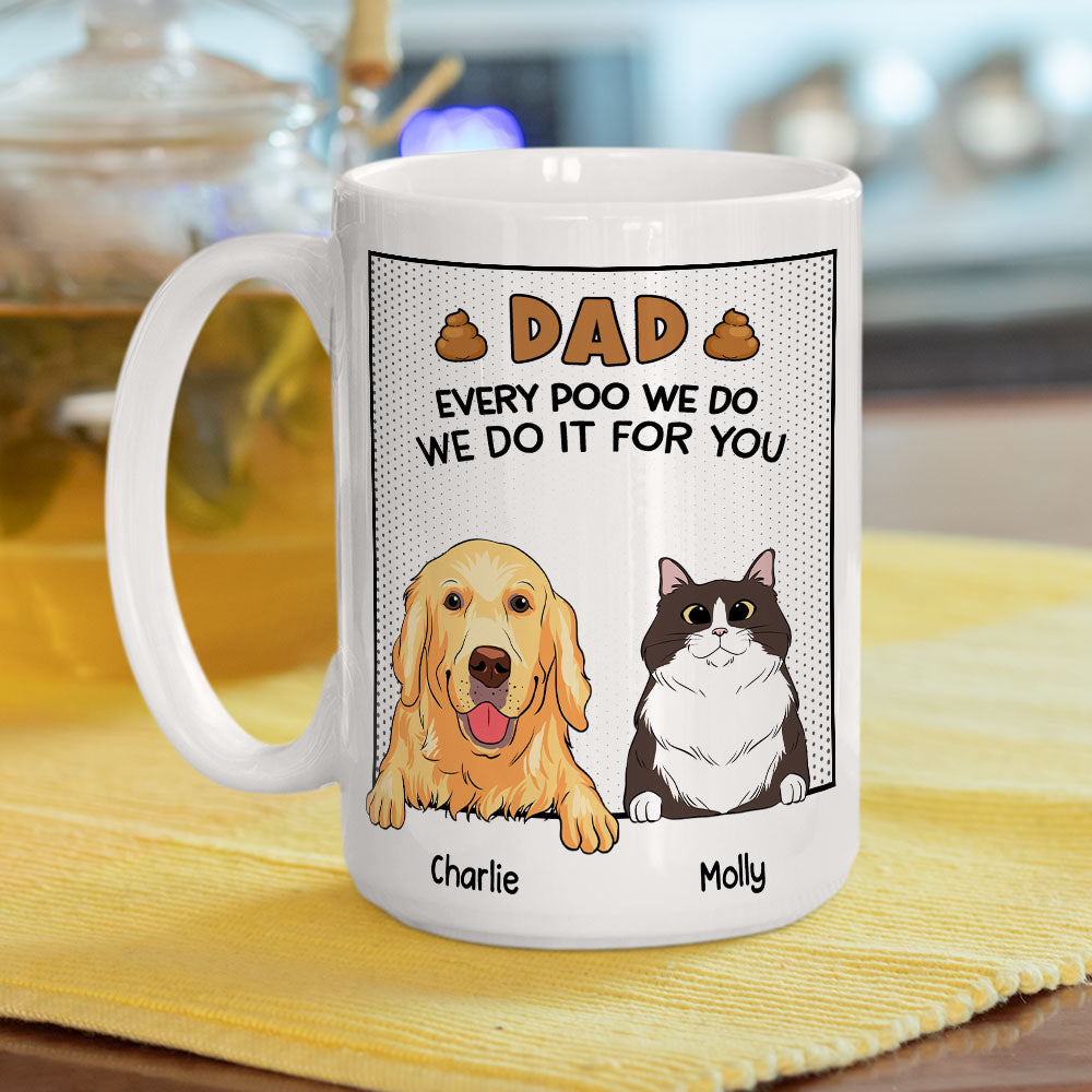 Personalized Custom 'Thanks For Picking Up Our Poop' Coffee Mug - Ideal for Pet Lovers