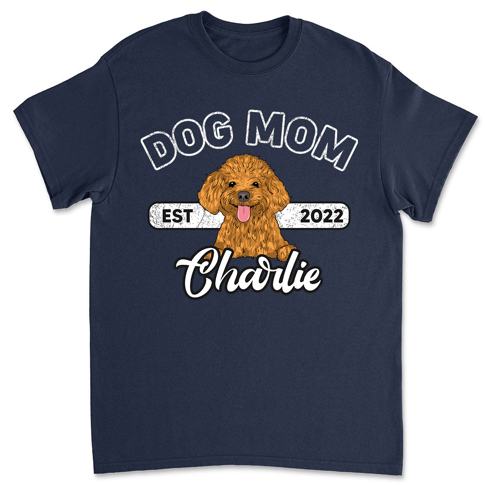Dog Dad Mom Personalized Custom Unisex 5.3 oz Heavy Cotton T-Shirt - Perfect Gift for Pet Lovers