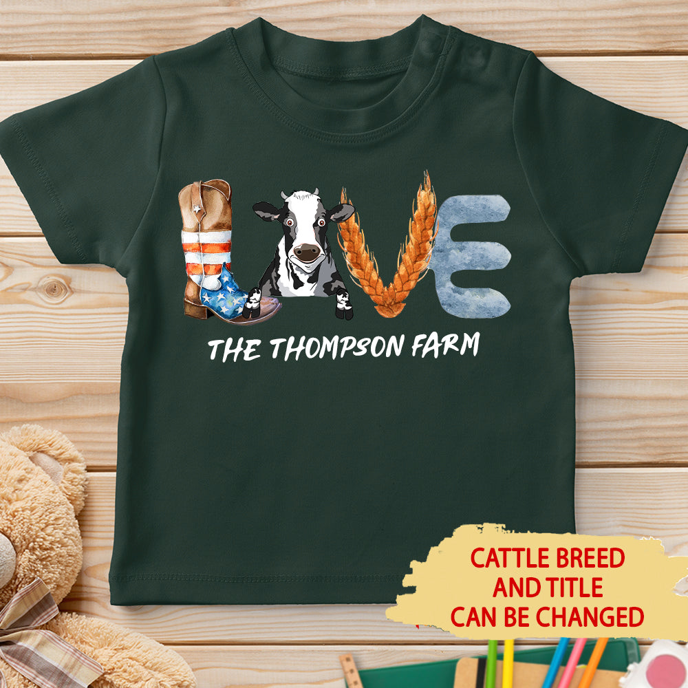 Love Farm - Unique Personalized Custom Youth T-shirt for Pet Lovers