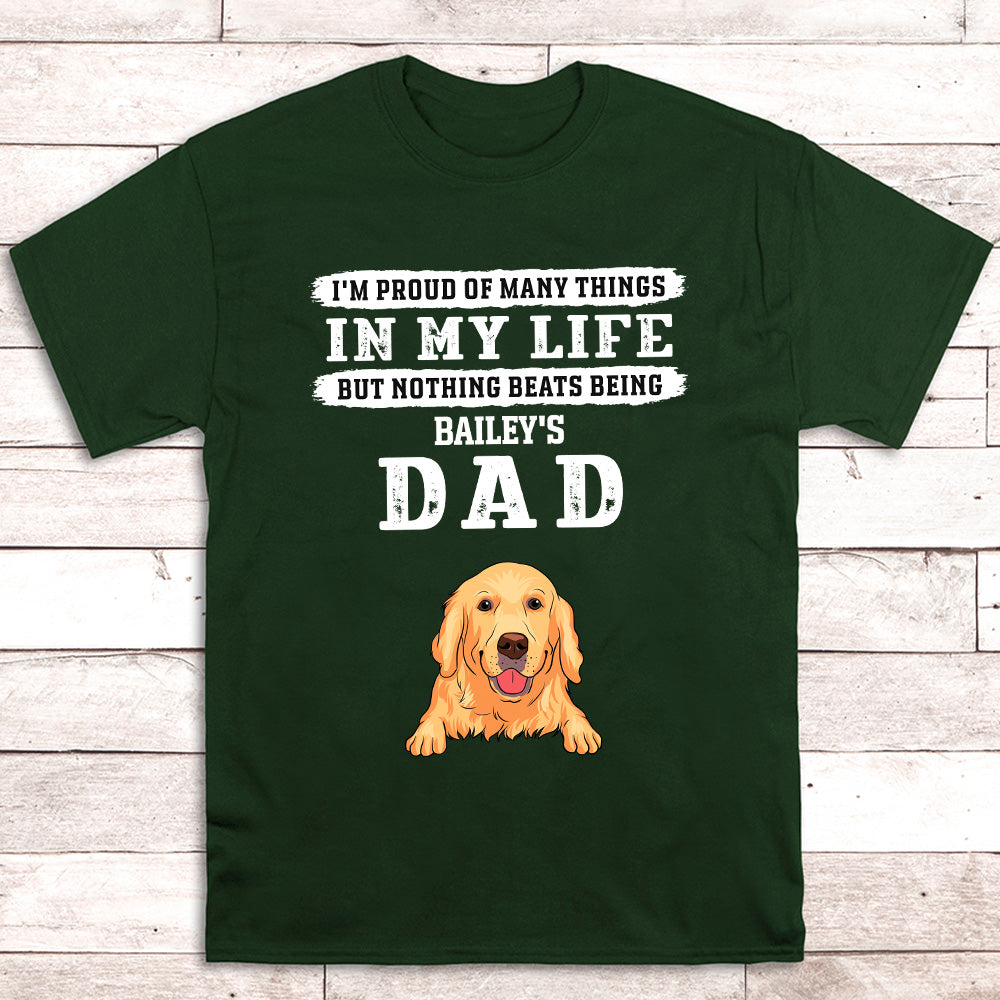 Proud Dad - Personalized Custom Unisex 5.3 oz T-shirt for Pet Lovers