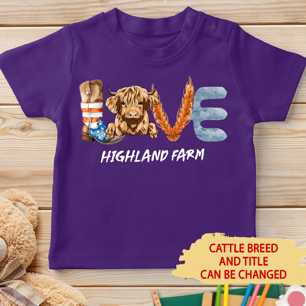 Love Farm - Unique Personalized Custom Youth T-shirt for Pet Lovers